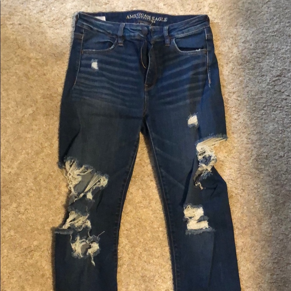 AE destroy high rise jeggings